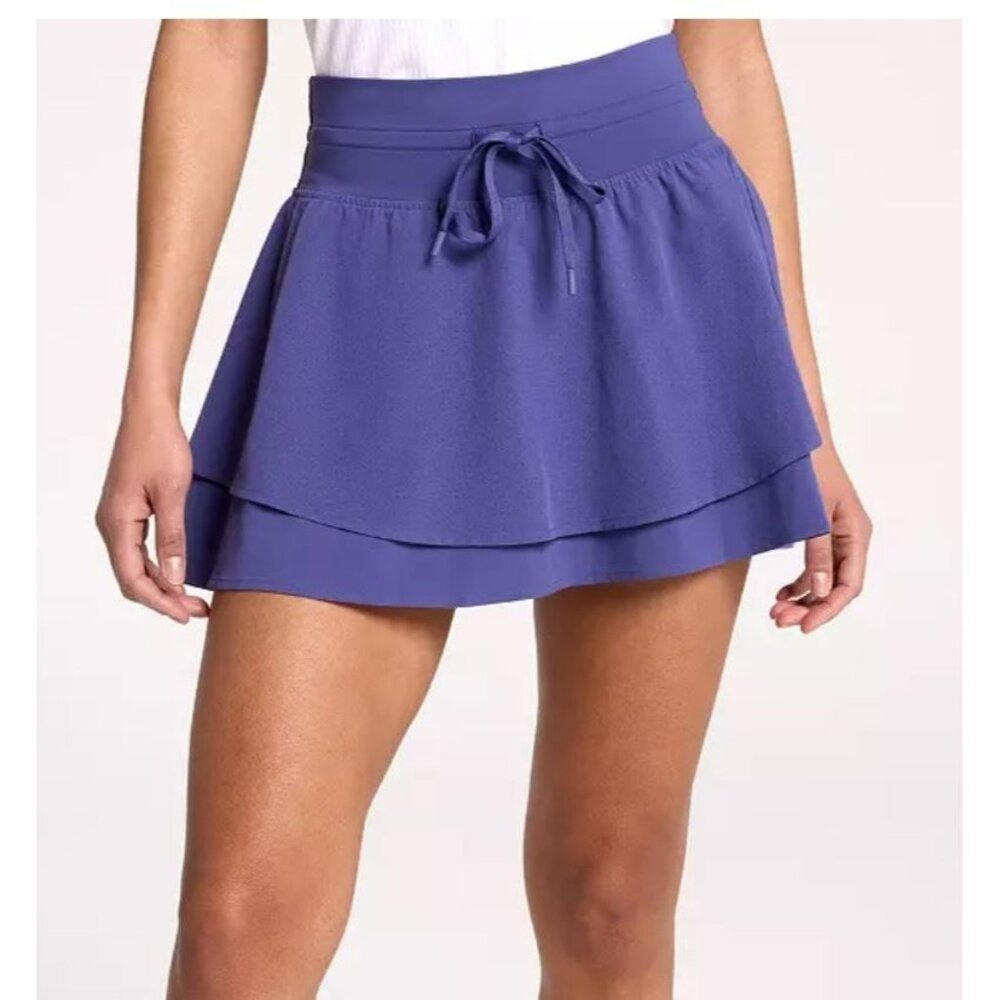 NWT DSG Women's Knit High Waist Adjustable Stride Skort Indigo Size Large